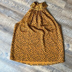 Joie Erola Halter Blouse in Cheetah Print